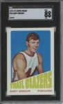 1972 Topps #36 Gary Gregor 9 card progressive proof.